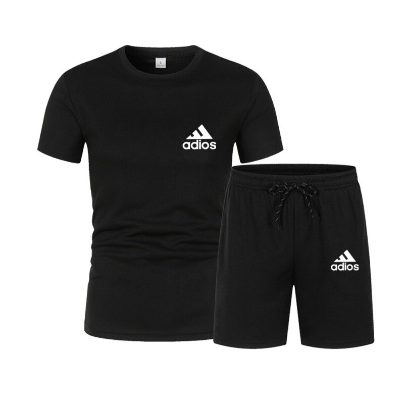 Set sportivo moda uomo estate 2024, t-shirt e pantaloncini traspiranti ad asciugatura rapida, giochi Fitness, allenamento, basket