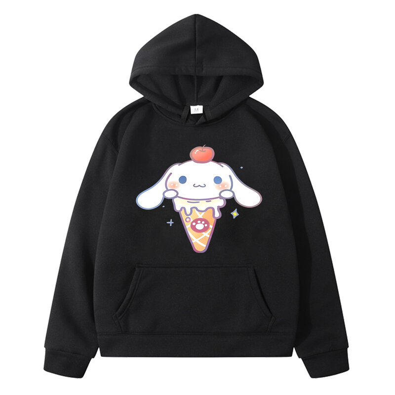 Cinnamoroll Children's Clothing Girls Boys Long Sleeve Youth Cartoon Hoodie with Pocket 2024 New 2-14 Outdoor Casual Pullovers