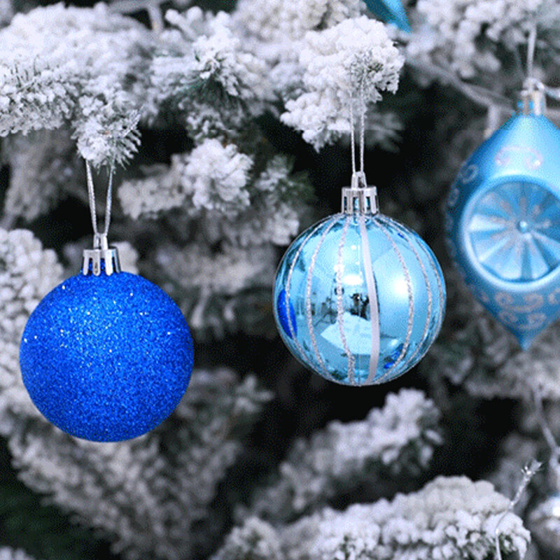 クリスマスツリーボールセット、スター、スノーフレーク、ビッグペンダント、飾り、家の装飾、新年の装飾、73個、2024