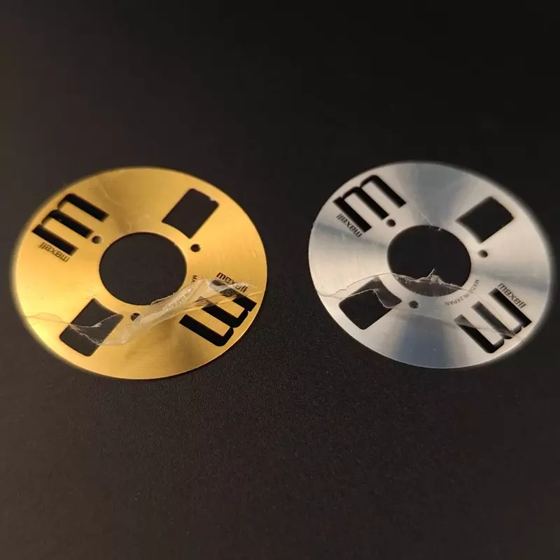 Homemade Aluminum Reel to Reel Cassette Kit for Cassette Tape  (Pack of 4 Reels + 2 Wheel)