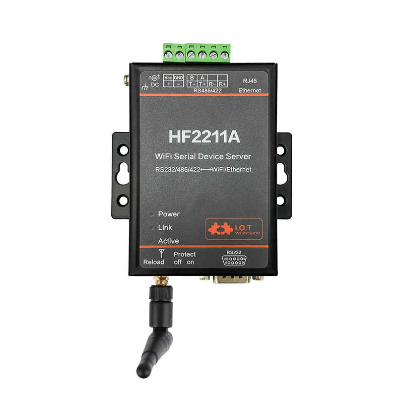 HF2211 HF2211A Server porta seriale RS232 RS422 convertitore Ethernet da RS485 a WiFi supporto dispositivo IOT Modbus MQTT