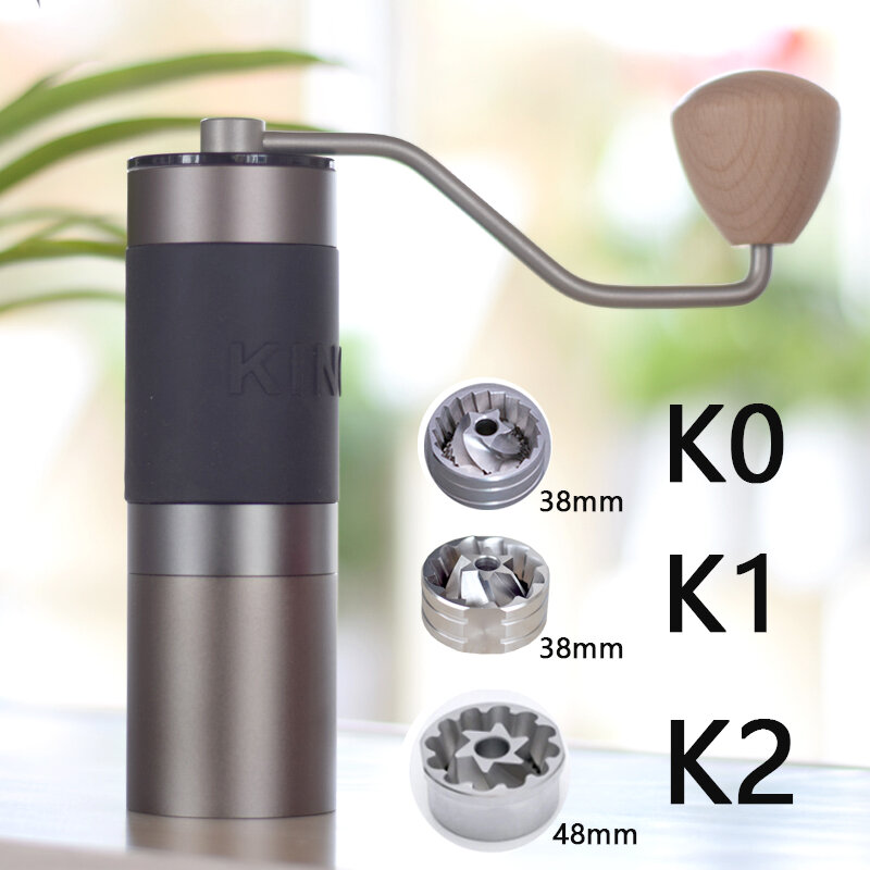 Kingrinder-molinillo de Café manual, molino portátil de acero inoxidable 420, 38mm/48mm, rebabas K0/K1/ k2 /k3