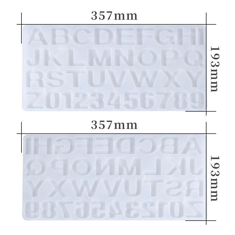 Molde de resina colgante de letras del alfabeto grande/Pequeño DIY, molde de silicona epoxi de cristal, llavero, molde multiusos