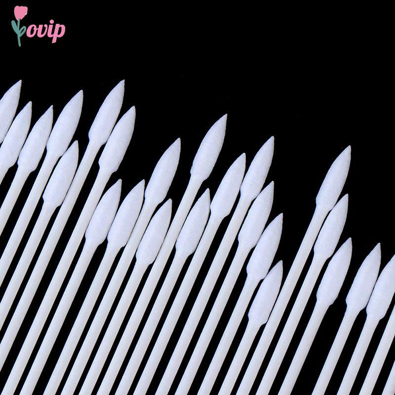 25pc/bag Disposable Cotton Swab Cosmetics Permanent Makeup Health Medical Ear Jewelry Clean Sticks Buds Tip Cotton Head Swab