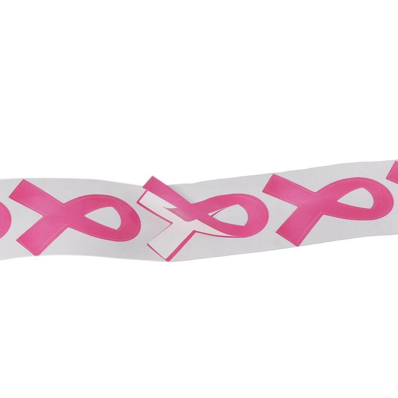 الوردي سرطان الثدي الوعي الشريط ملصق لفة ، مجموعات دعم التسمية ، 300 قطعة
