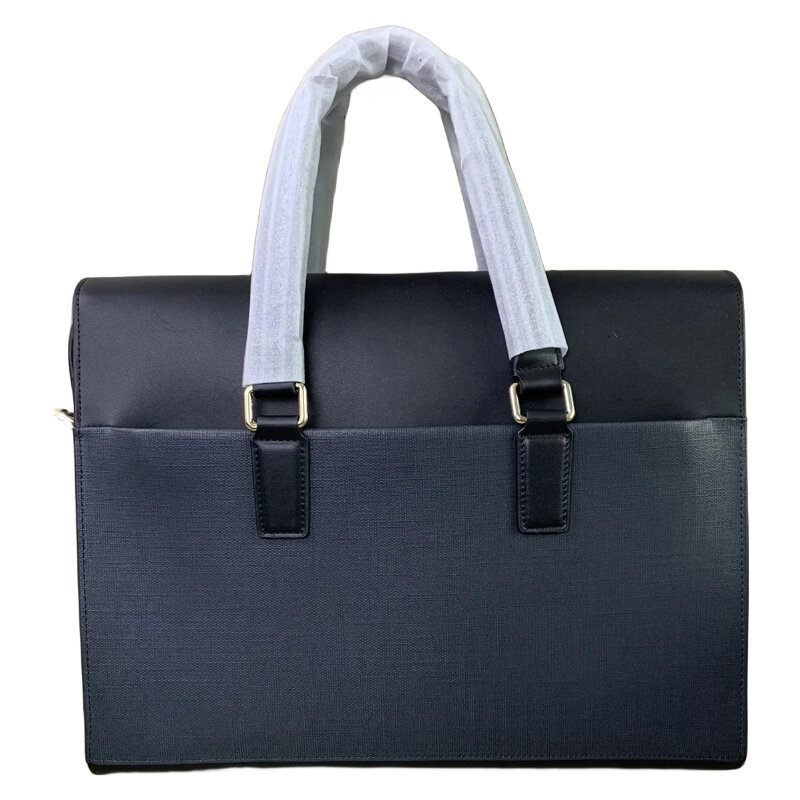Men 15 Inch Cowhide Briefcase Laptop Business  Commuting Bag Document Bag