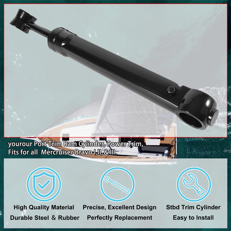 ANX Port / Stbd Trim tenaga silinder Ram pengganti untuk semua Mercruiser I,II, dan III Outboard suku cadang Aksesori perahu