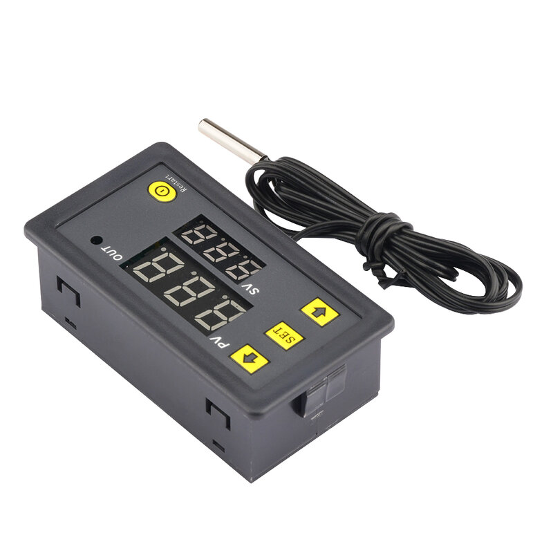 W3230 DC 12V 20A Digital LED  Digital Temperature Controller LED Display Thermostat With Heating Cooling Switch NTC Sensor