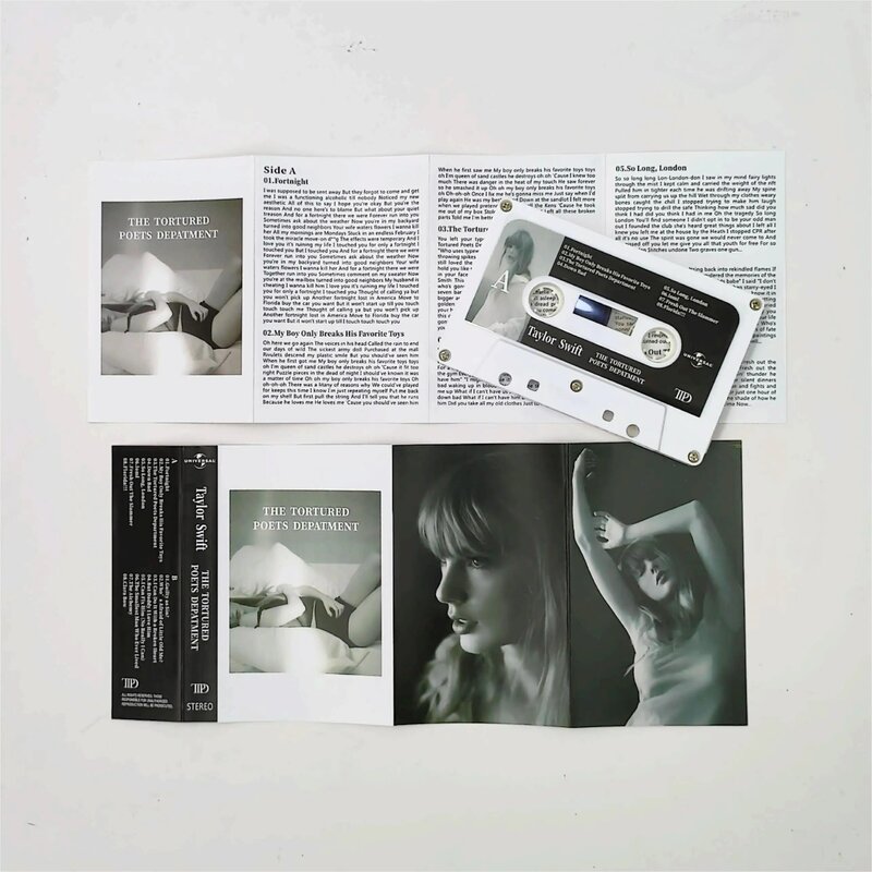 Neues Taylor Swift Music Tape die gequälte Dichter Abteilung Album Kassetten 14 Stile Cosplay Musik Recorder Soundtrack Box