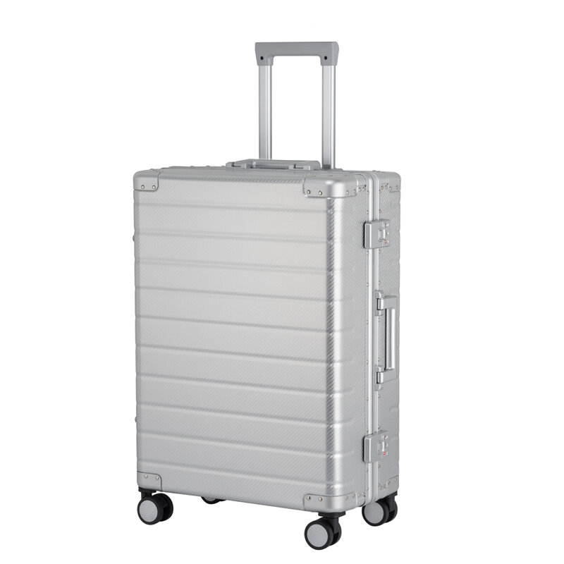 New Patent Design !Suitcase Men Carry-On Luggage Women Travel Trolley Case 20/24 Inch High Quality Full Aluminum Luxury Rolling
