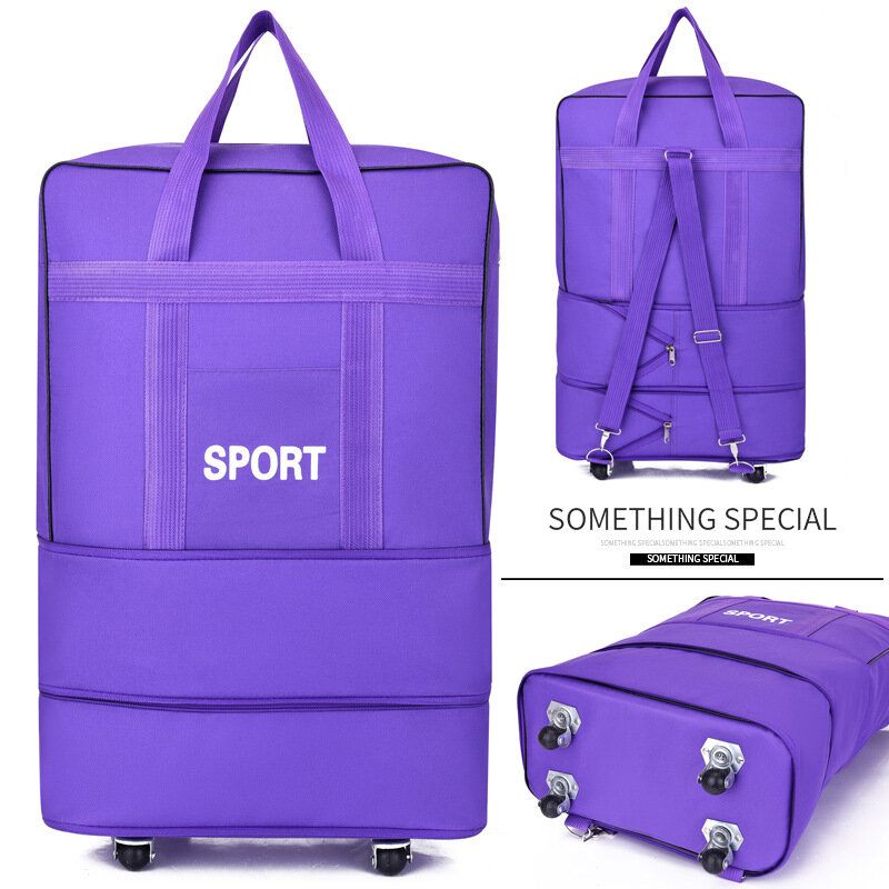 2022 сумка для путешествий из ткани Оксфорд, вместительная сумка для путешествий с универсальным колесом, складной чемодан, сумка для хранения, упаковочные кубики