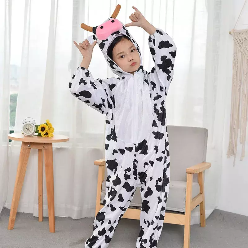 Милый детский костюм с животными из мультфильмов, молочная корова, комбинезон для выступлений для мальчиков и девочек, костюмы для выступлений