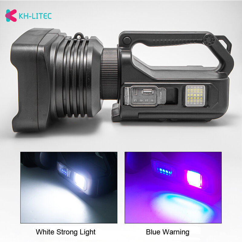 Lampu sorot portabel LED Super terang senter pencarian dengan lampu P50 braket manik dapat dipasang cocok untuk pengiriman, dll.