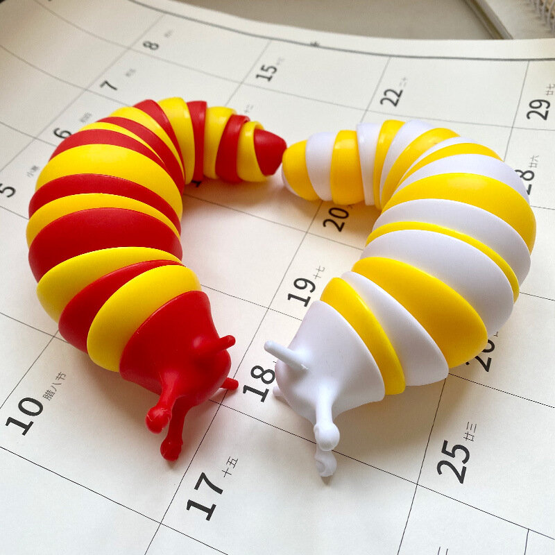 Colorido Slug Caracol Seal Kawaii Transformar Caterpillar Fidget Brinquedos Adulto Crianças Descompressão Ventilação Brinquedos Educativos para Crianças