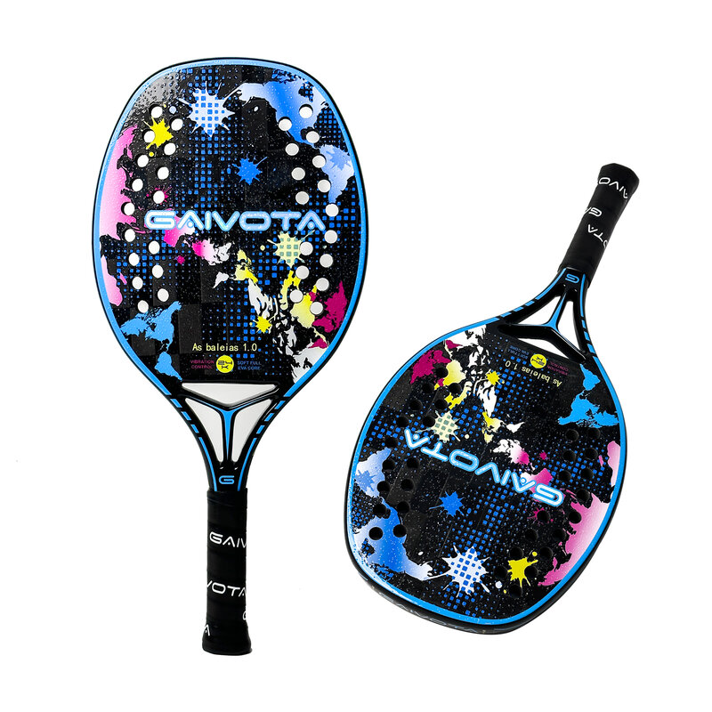 Gaivota Beach Tennis Racket, carbono cinto mochila, 24K, 2023