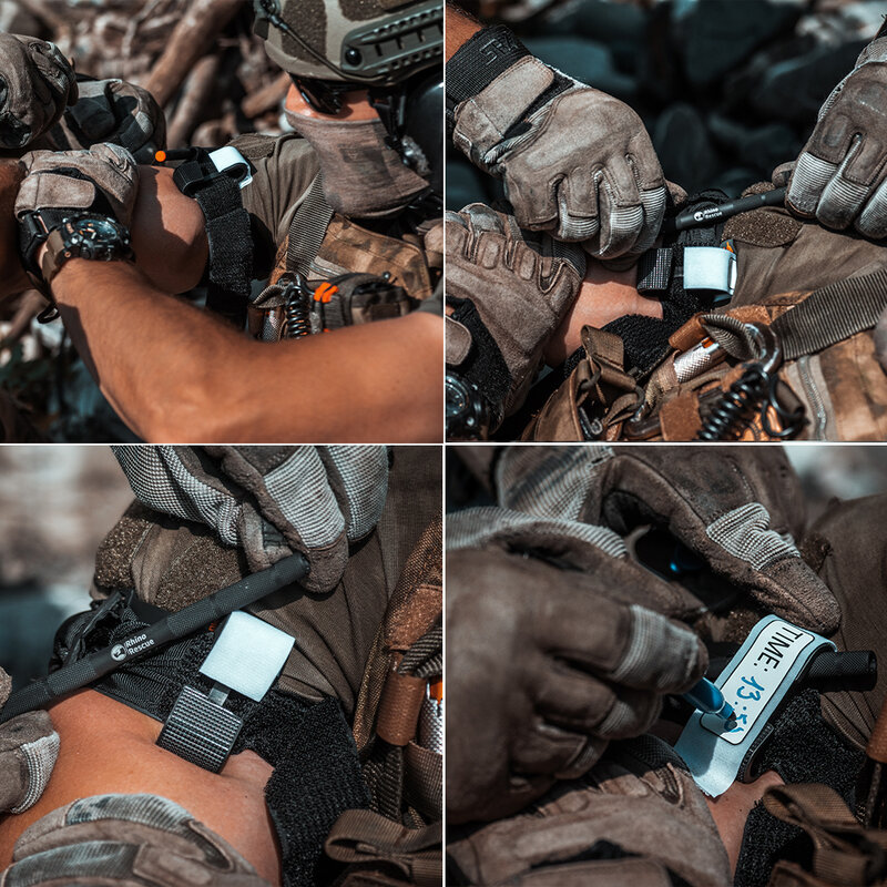 Tourniquet RHINO RESCUE,Fastest,Safest,Combat Hemostatic Control Single-Handed for Military Tactical First Aid Medical Tournique
