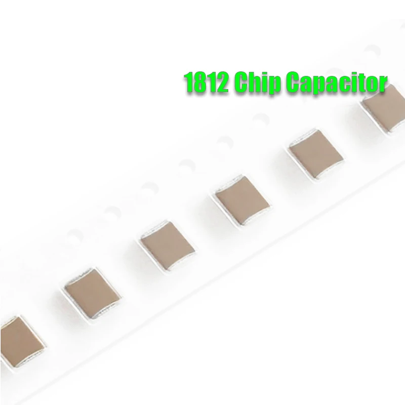 1812 smd 칩 캐패시터, 1nF, 2.2nF, 4.7nF, 10nF, 100nF, 1uF, 2.2uF, 4.7uF, 22uF, 47nF, 2KV, 50V, 100V, 25V, 630V, X5R, 50 개