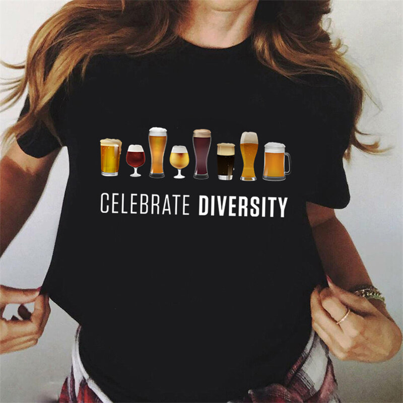 Świętuj różnorodność piwo koszula męska śmieszne brat letnie męskie koszulki piwo kochanek Unisex koszulki koszulka Oversized Shirt Camiseta