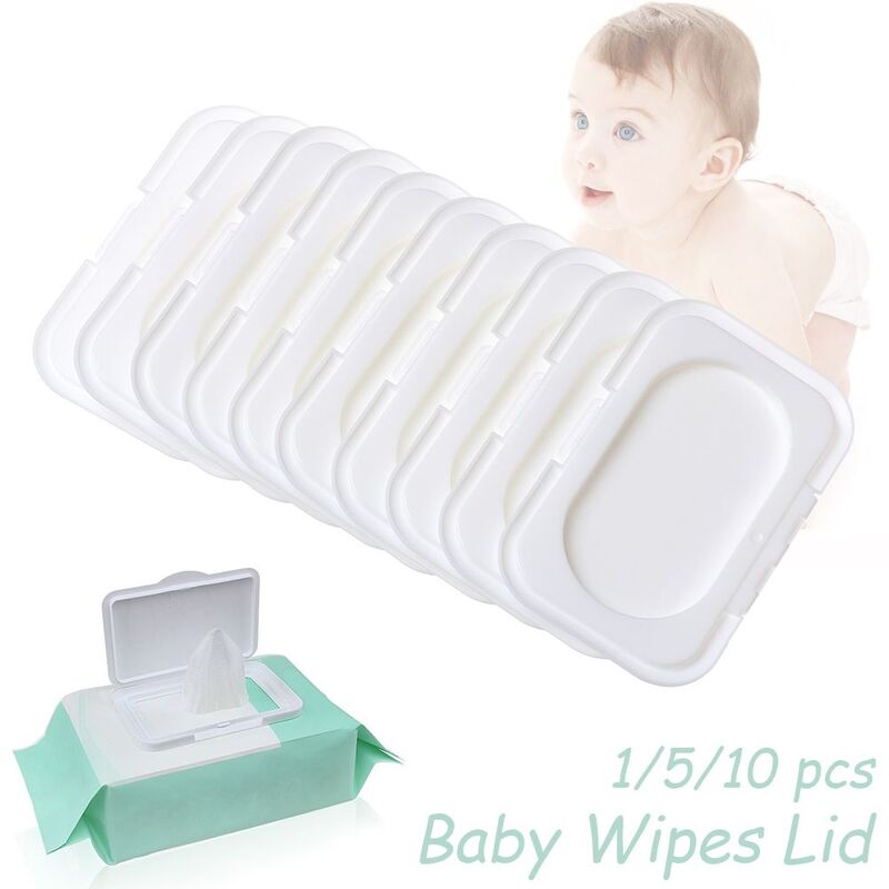 Reutilizável portátil Baby Wipes Cover, Tissues Flip Cover, Crianças Box Lid, Nova Moda, Útil, 1, 5, 10 Pcs