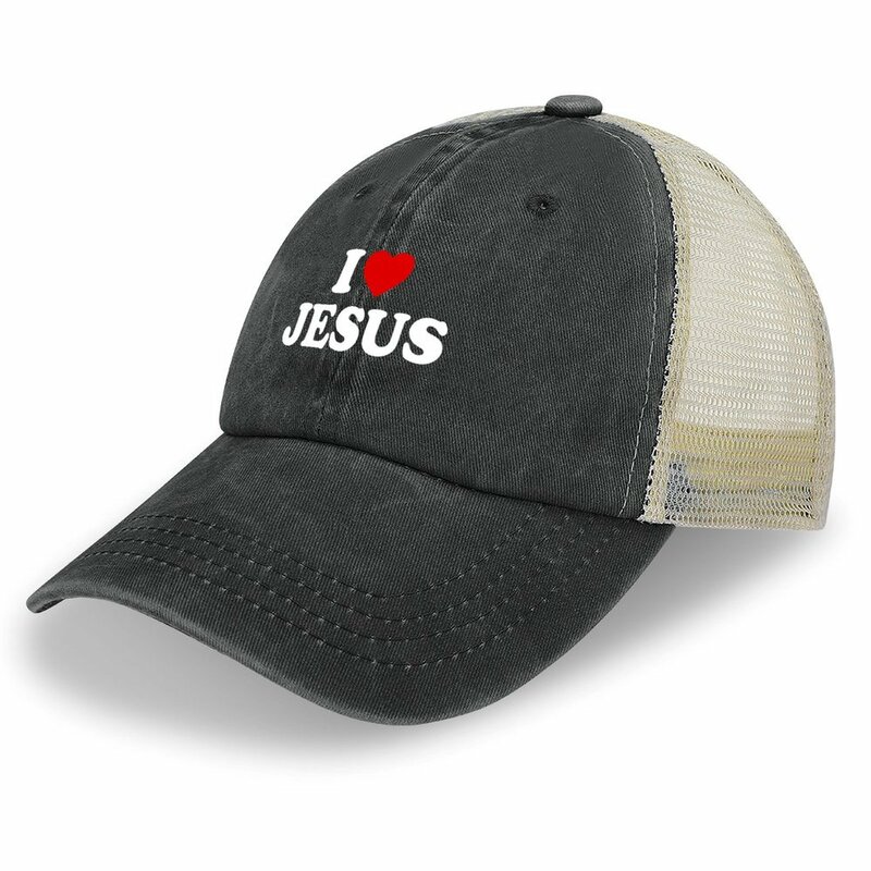 I love jesusカウボーイハット、ビーチouting日焼け止め、男性と女性の帽子、新しい