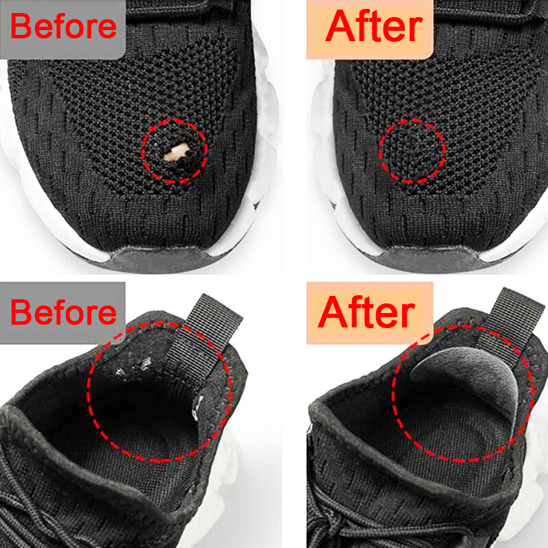 6Pcs Sports Shoes Patches Vamp Repair Shoe Insoles Patch Sneakers Heel Protector Adhesive Patch Repair Heel Anti-wear Heel Pads