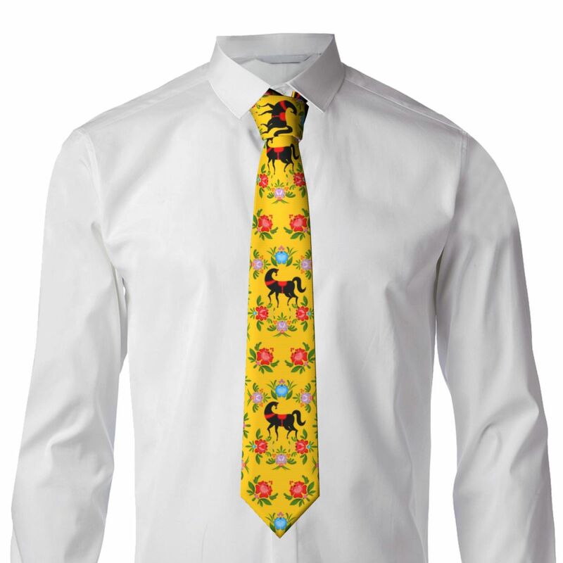 Классический галстук для мужчин, шелковые мужские галстуки для свадебной вечеринки, деловой галстук, повседневный галстук с рисунком лошадей и цветов