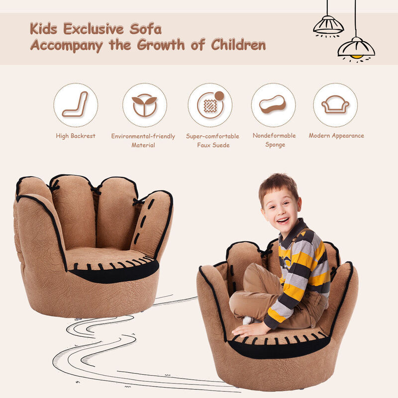 Costway детский диван пять пальцев подлокотник стул диван Детская гостиная подарок для малышей