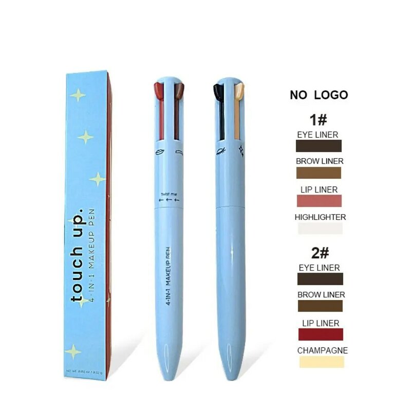 Waterproof Beauty & Health Makeup Cosmetics Lying Silkworm Pen Lip Liner Pen Eyebrow Enhancers 4 In 1 Eyeliner