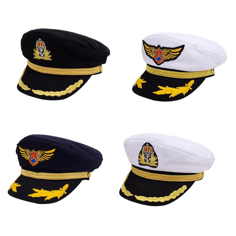 キャプテンハットキッドコスチューム帽子セーラーネイビー潜水艦帽子子供用コスプレ