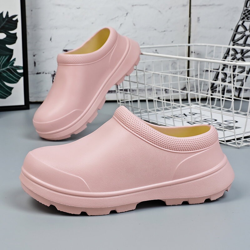 Мужские туфли для кухни новинка 2024 женская уличная дождь водонепроницаемая обувь Нескользящая обувь для работы в ресторане маслостойкая обувь для шеф-повара