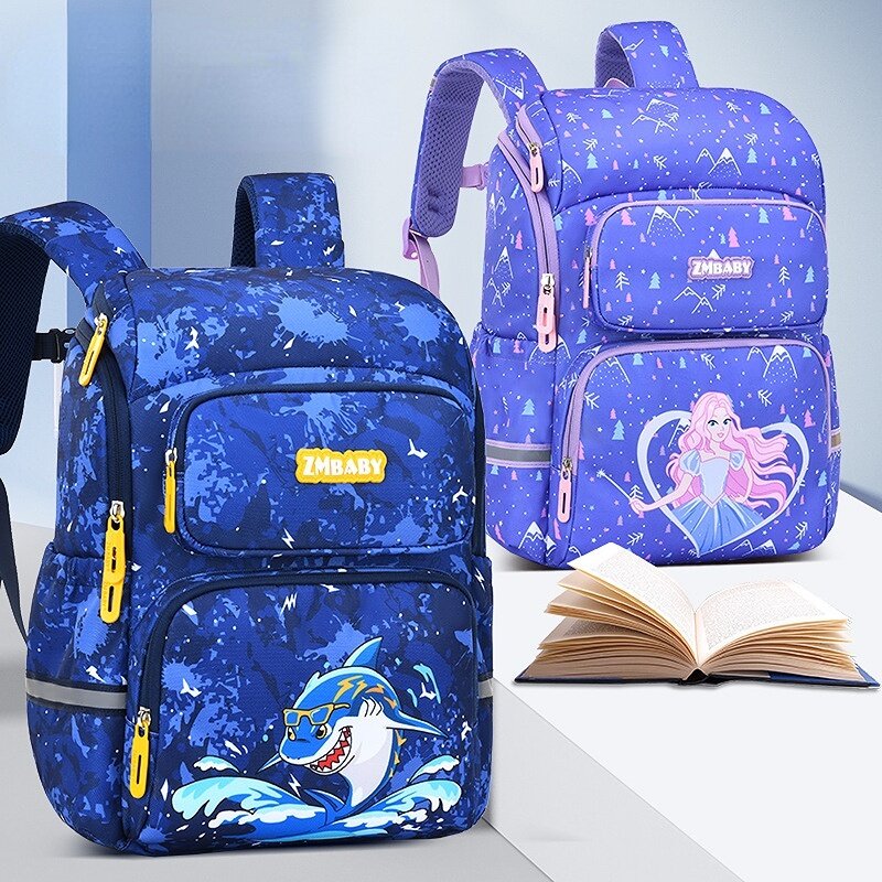 Mochilas de alta capacidad con dibujos animados para niños y niñas, mochilas escolares con diseño de unicornio, Princesa, dinosaurio, Coche