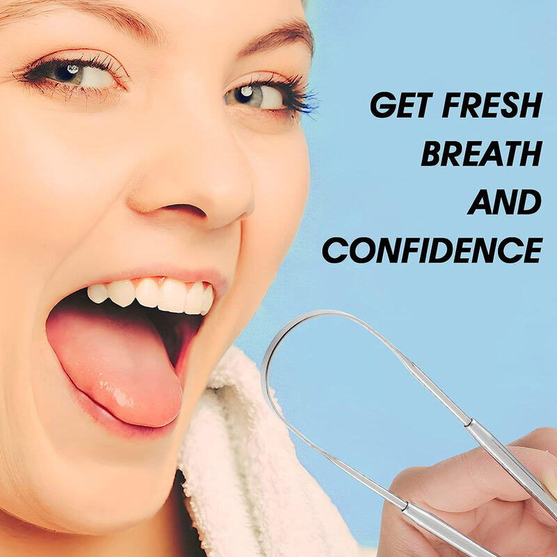 Pengeruk lidah baja tahan karat untuk dewasa, Pembersih Lidah mengurangi bau mulut, produk kebersihan pria dan wanita