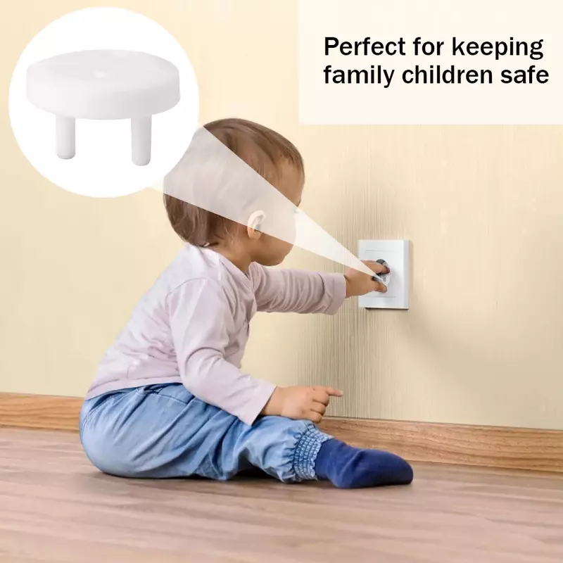 ตัวป้องกันแบบหมุนได้เพื่อความปลอดภัยป้องกันเด็กป้องกันไฟฟ้าช็อตเต้ารับไฟฟ้าสีขาวสำหรับดูแลทารก