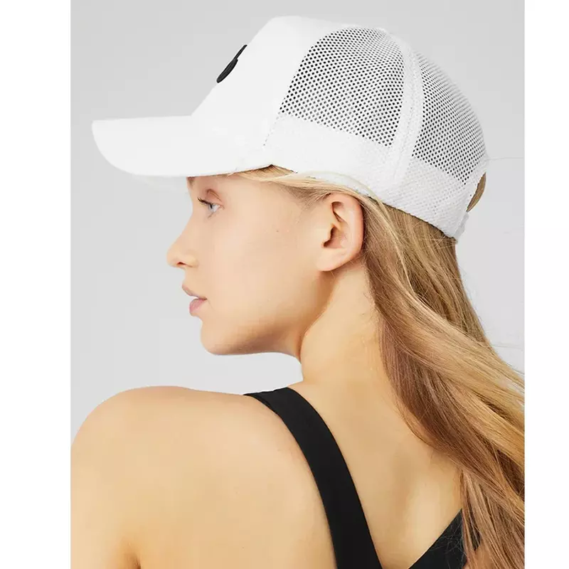 LO bordado District Trucket Hat Unisex, gorra de béisbol de malla de tela, tamaño ajustable, gorra deportiva al aire libre