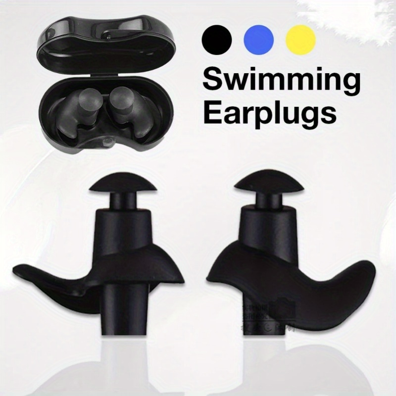 Bouchons d'oreille réutilisables en silicone pour la natation, bouchons d'oreille étanches pour la plongée, le sport, le surf, la douche, les accessoires de bain, 2 pièces