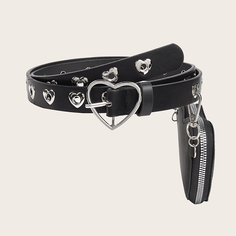 Mini cinturón de amor elegante para mujer, decoración de moda, Lindo bolso de cintura pequeño con forma cóncava, Cinturón desmontable, bolso de decoración