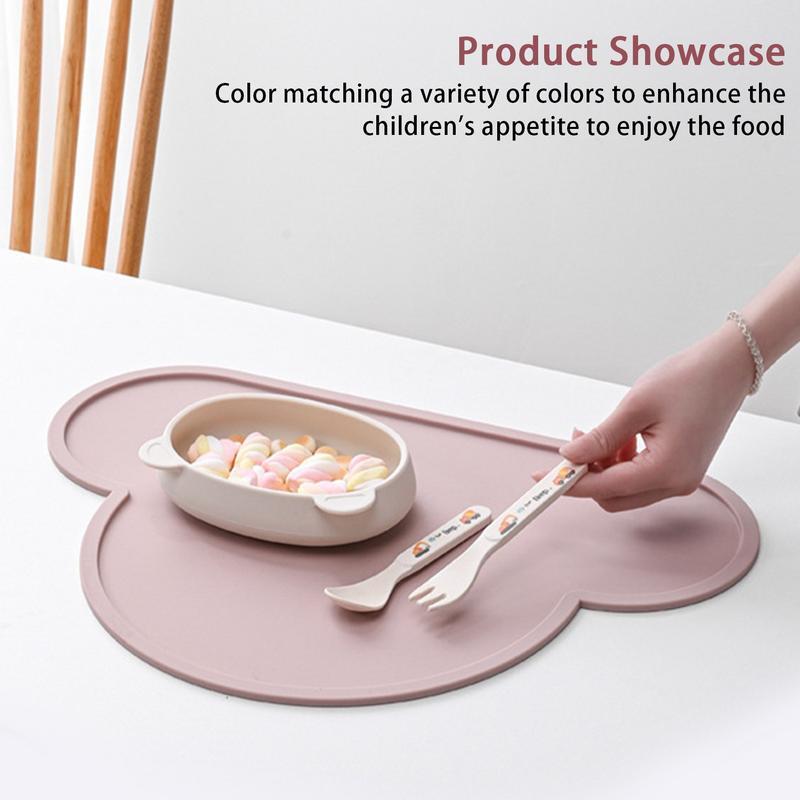 Mantel Individual con forma de nube para niños, tapete de silicona de grado alimenticio, impermeable, aislamiento térmico, fácil limpieza, utensilios de cocina