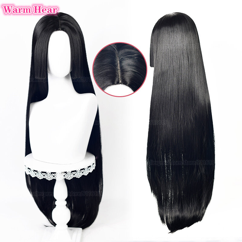 Высококачественный парик hanboa для косплея, длиной 100 см, парик Boa Hancock, парики из черного парика, термостойкие, женский парик с крышкой