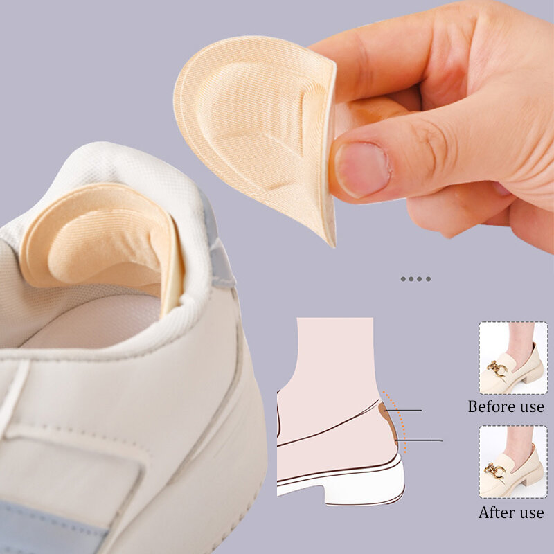 New Sports Shoes Heel Protector Stickers Anti-wear Heel Feet Pads Pain Relief Insoles Adjustable Shoes Size Adhesive Back Insert