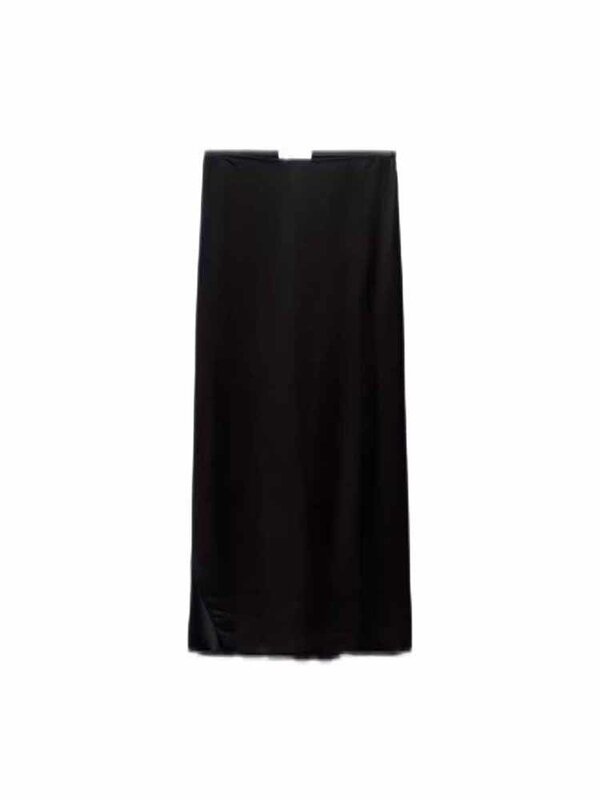 Falda Midi ajustada con diseño asimétrico para Mujer, falda Vintage de cintura alta con cremallera, textura satinada, nueva moda elegante