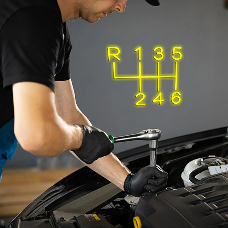 Car Position Neon Sign LED Check Engine Light For Garage Car Auto Repair Shop USB Decorative Lights Handmade Gearbox Wall Lamp