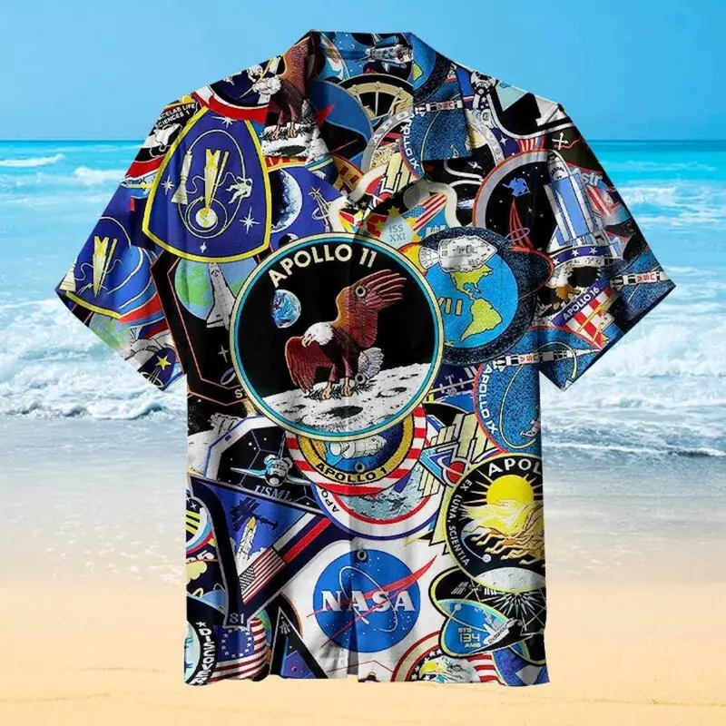 New Hawaiian Shirt Men 3D Printed Snow Leopard Cool Hip Hop Beach Summer Tops Cuban Style Oversize Shirts Button Men's Clothing