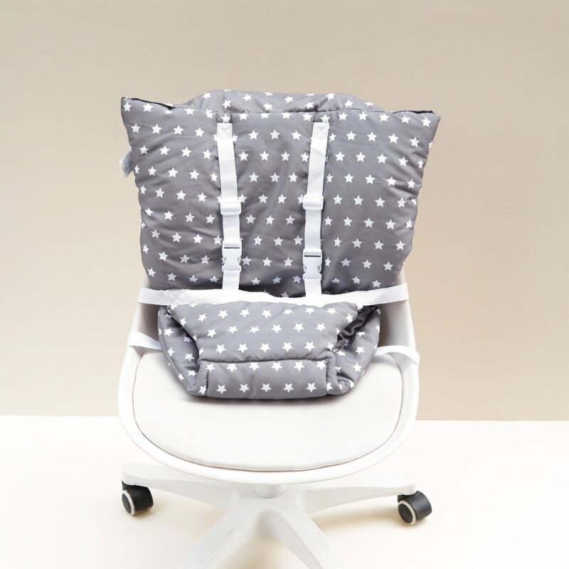 안전한 아기 하이 체어 시트 쿠션, 조절 가능한 부드러운 어린이 식사 의자 하네스, 아기 수유 하이 체어 안전 벨트 보호 가드