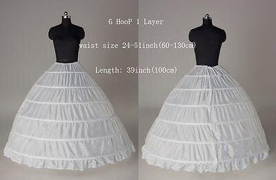 NUOVO 12 Stile Bianco UNA Linea/Cerchio/Hoopless wedding Crinoline Petticoat/Sottogonna-SN
