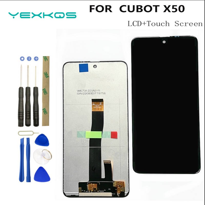 100% Cubot X50 교체용 LCD 디스플레이, 터치 스크린 디지타이저 어셈블리, 6.67 인치 LCD 디스플레이, 정품 신제품