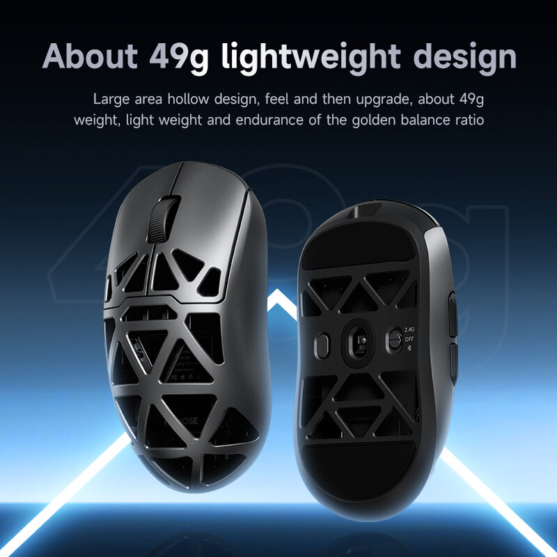Mchose Ax5 Wireless Mouse Magnesium Alloy 8K PAW3395 Sensor Nordic 52840 Three Mode FPS Gaming Mouse Pc Gamer Accessories Office