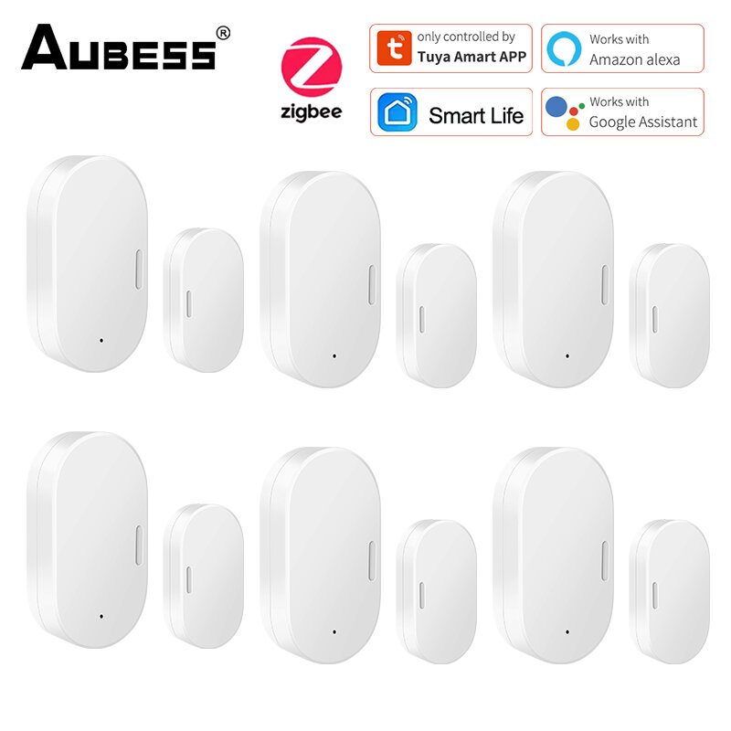 Tuya Smart Zigbee Door Sensor Door Open/Closed Detector Home Alarm Security Protection Smart Life Control Via Alexa Google Home