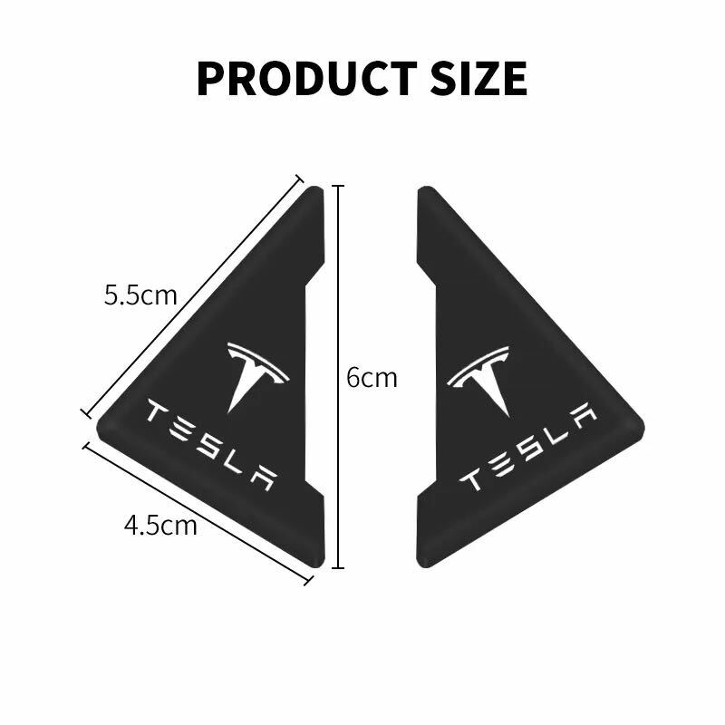 Pelindung sudut pintu mobil silikon, 1 pasang alat perawatan otomatis pelindung tepi pintu untuk Tesla Model S X Y