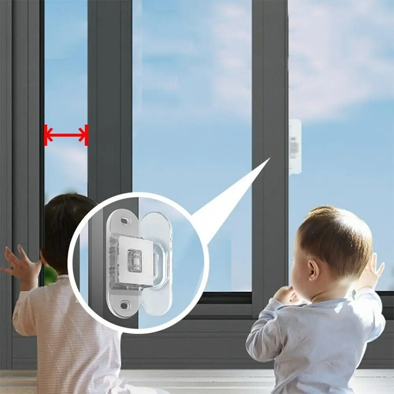 Ochrona bezpieczeństwa dla dzieci okno przesuwne blokada sprzęt ochronny jednolity kolor zabezpieczenie przed dziećmi wielofunkcyjny plastik