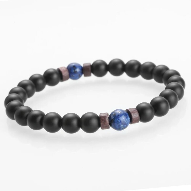 Bracelet en pierre de lune naturelle pour homme, perle de bouddha tibétain, chakra, pierre de lave, bracelets diffuseurs, cadeau de bijoux, livraison directe